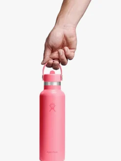621ml (21oz) Standard Mouth Bottle with Flex Straw Cap - Popstar Pink
