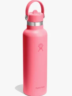 621ml (21oz) Standard Mouth Bottle with Flex Straw Cap - Popstar Pink