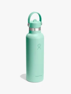 621ml (21oz) Standard Mouth Flex Straw Bottle - Mermaid Green
