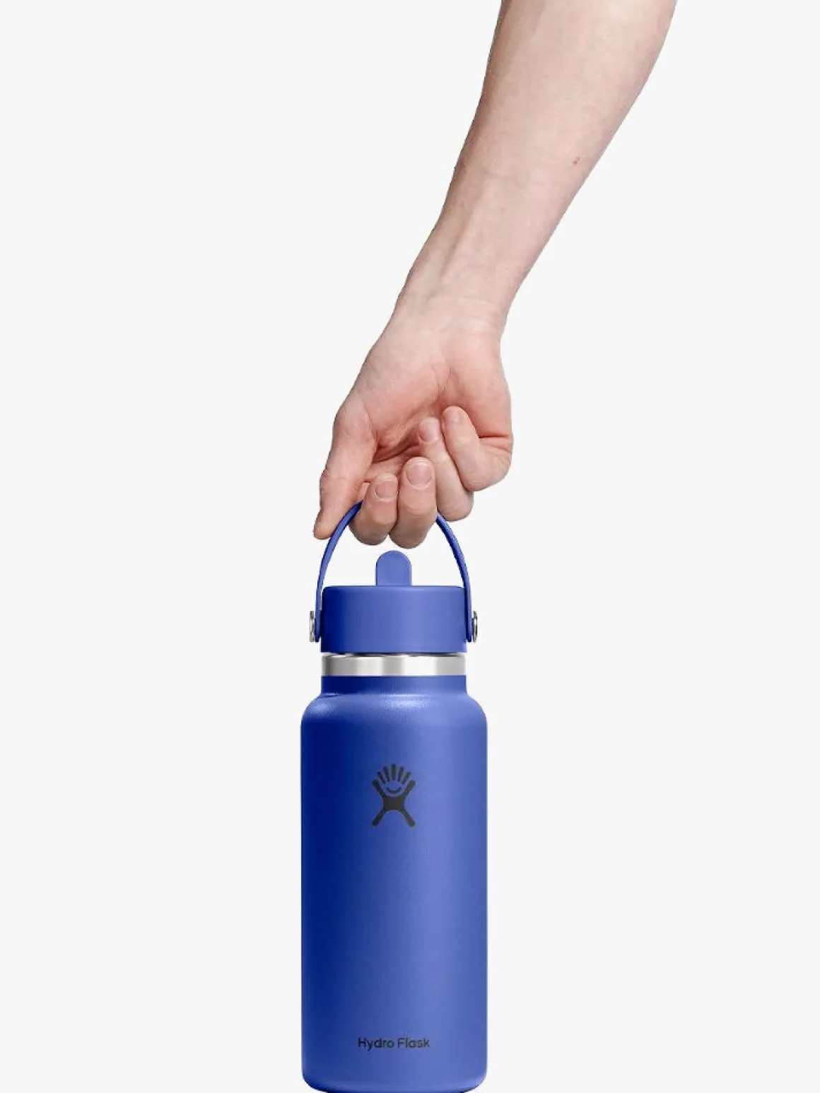 946ml (32oz) Wide Mouth Flex Straw Bottle - Capri Blue