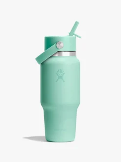710ml (24oz) Wide Mouth Flex Straw Travel Bottle - Mermaid Green