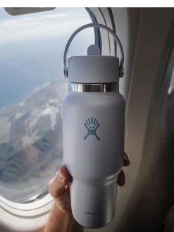 710ml (24oz) Wide Mouth Travel Bottle with Flex Straw Cap - Nectar Orange