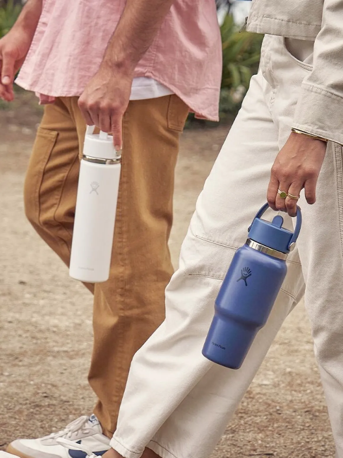 710ml (24oz) Wide Mouth Travel Bottle with Flex Straw Cap - White