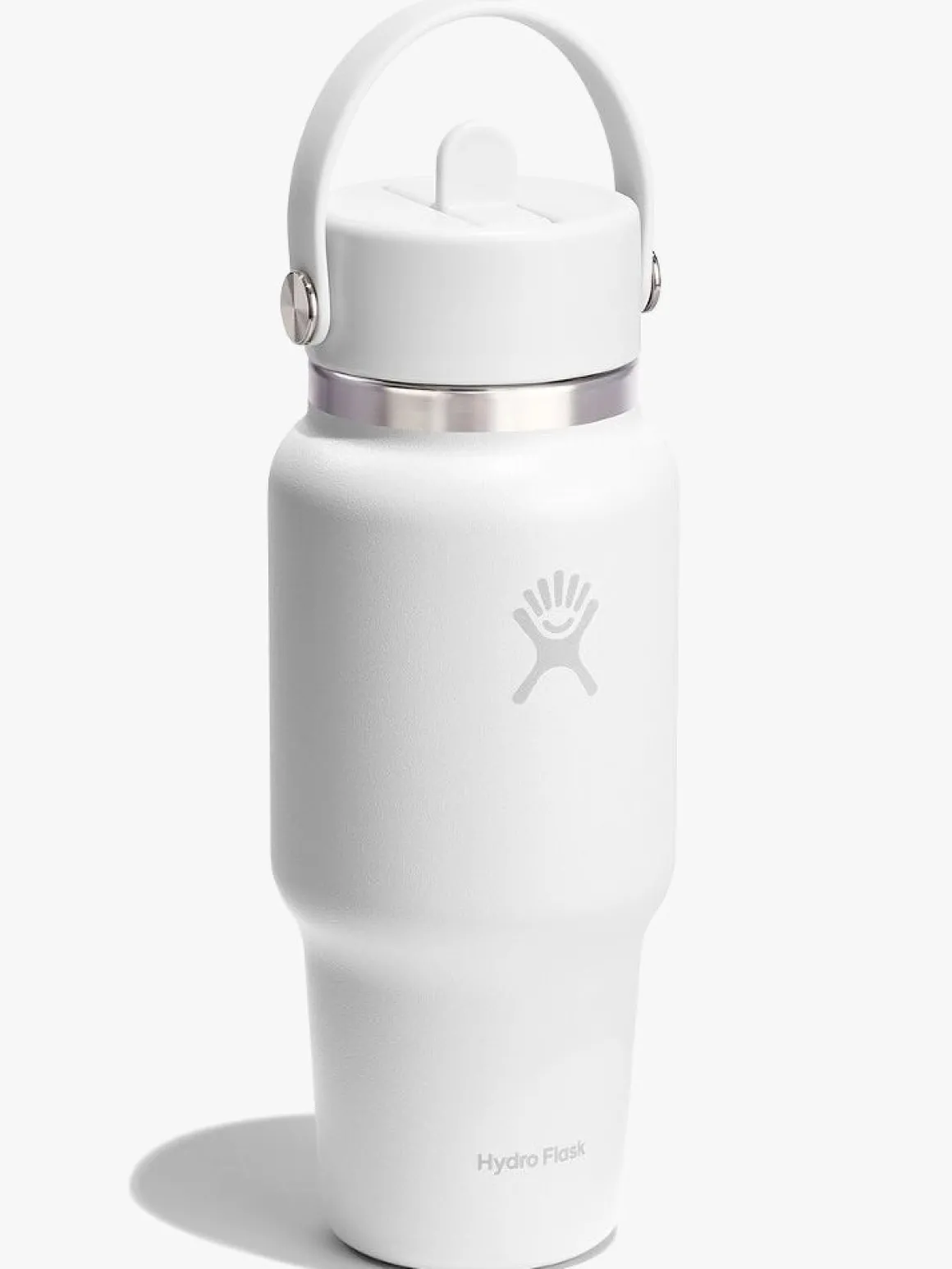710ml (24oz) Wide Mouth Travel Bottle with Flex Straw Cap - White
