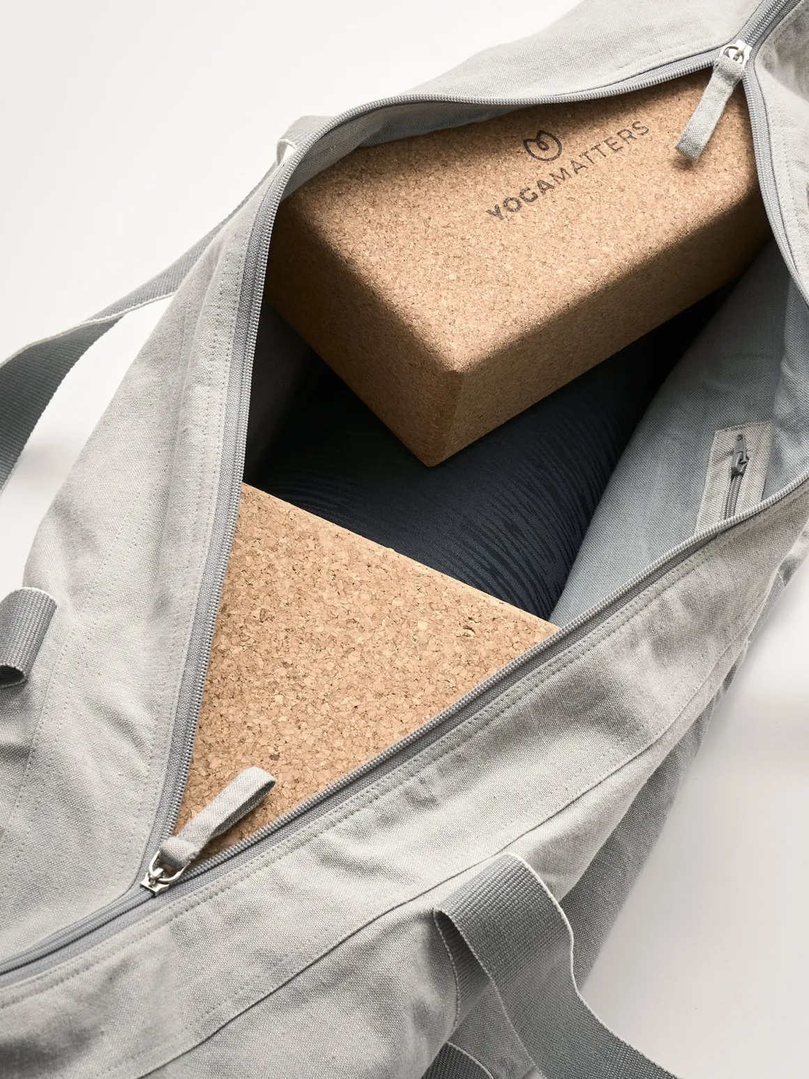 Organic Cotton Chambray Carry All Kit Bag - Grey Ice