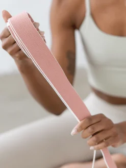 Organic Cotton Chambray D-ring Yoga Belt