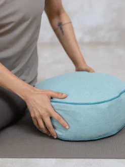 Organic Cotton Chambray Meditation Cushion