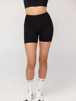 Pocket High Rise Run Shorts - Black