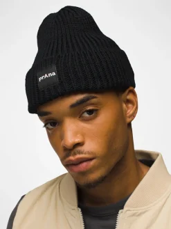 prAna Logo Beanie - Black