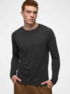prAna Mission Trails L/S Tee - Black Heather