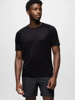 prAna Natural Flow S/S Crew Tee - Black