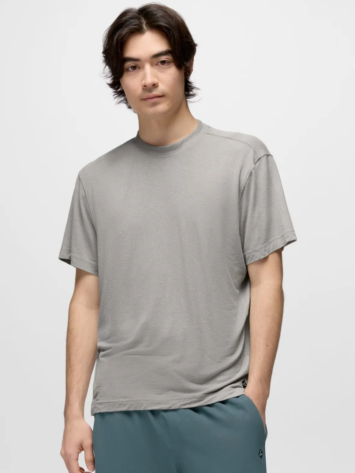 prAna Natural Rhythm S/S Crew Tee - Sterling Heather