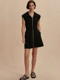 Rebecca Zip Through Dress - Black