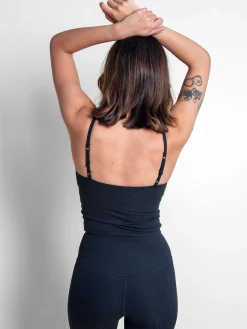 Rib Cami Top - Black