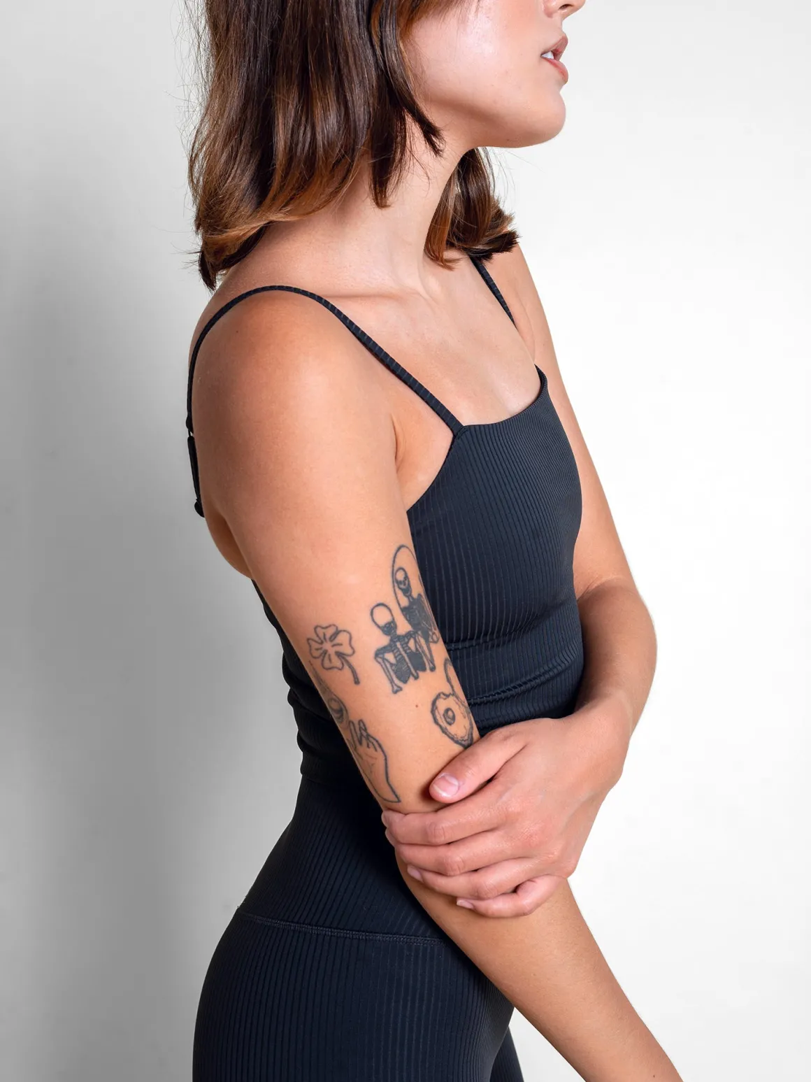 Rib Cami Top - Black