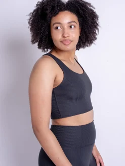 Rib Paloma Bra - Black