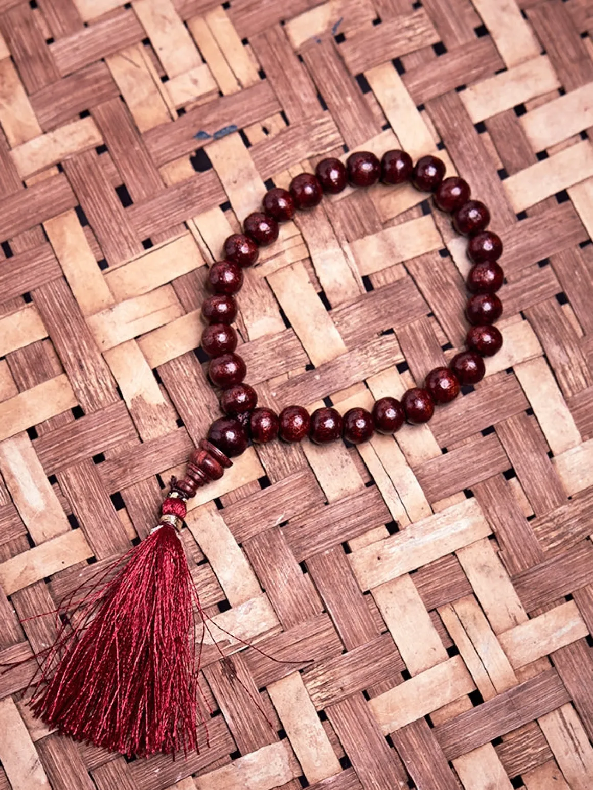 Rosewood Mala Beads Bracelet