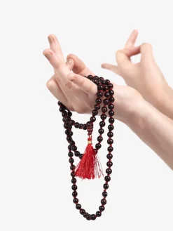 Rosewood Mala Beads Necklace