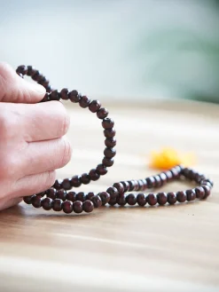 Rosewood Mala Beads Necklace