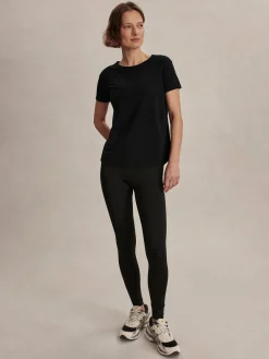 Saskia Seamless Longline Tee - Black