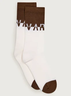 Stellar Colourblock Sock - Egret/Deep Taupe