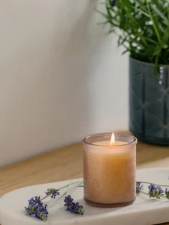 St Eval Beachcombing Glass Candle - Lavender Fields