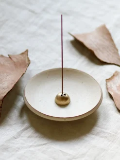 Stoneware Incense Dish - White Onyx