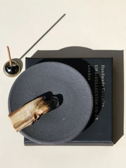 Stoneware Smudging Dish - Raw Black