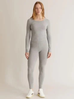 Sylvie Organic Cotton Legging - Marl Grey