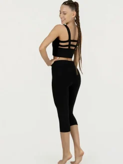 Tara Capri Yoga Pants - Onyx Black