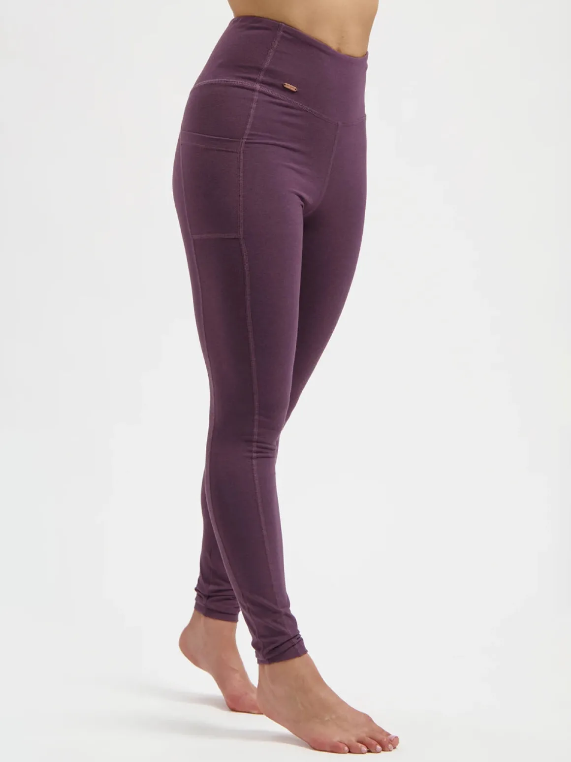 Tara Pocket Yoga Leggings - Berry