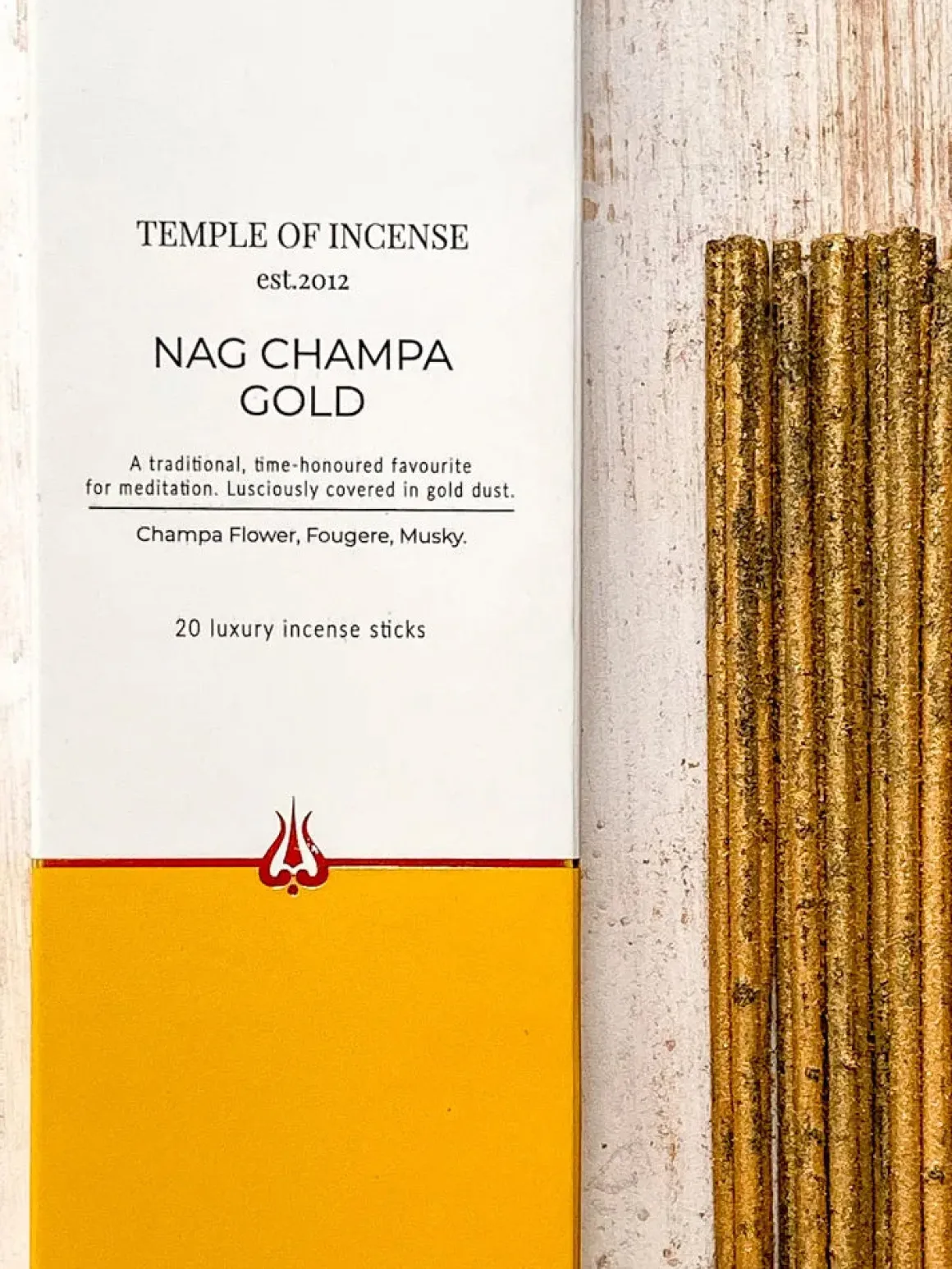 Temple of Incense - Nag Champa Gold Incense Sticks
