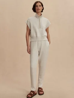 The Slim Zip Hem Pant 29.5 - Ivory Marl