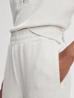 The Slim Zip Hem Pant 29.5 - Ivory Marl