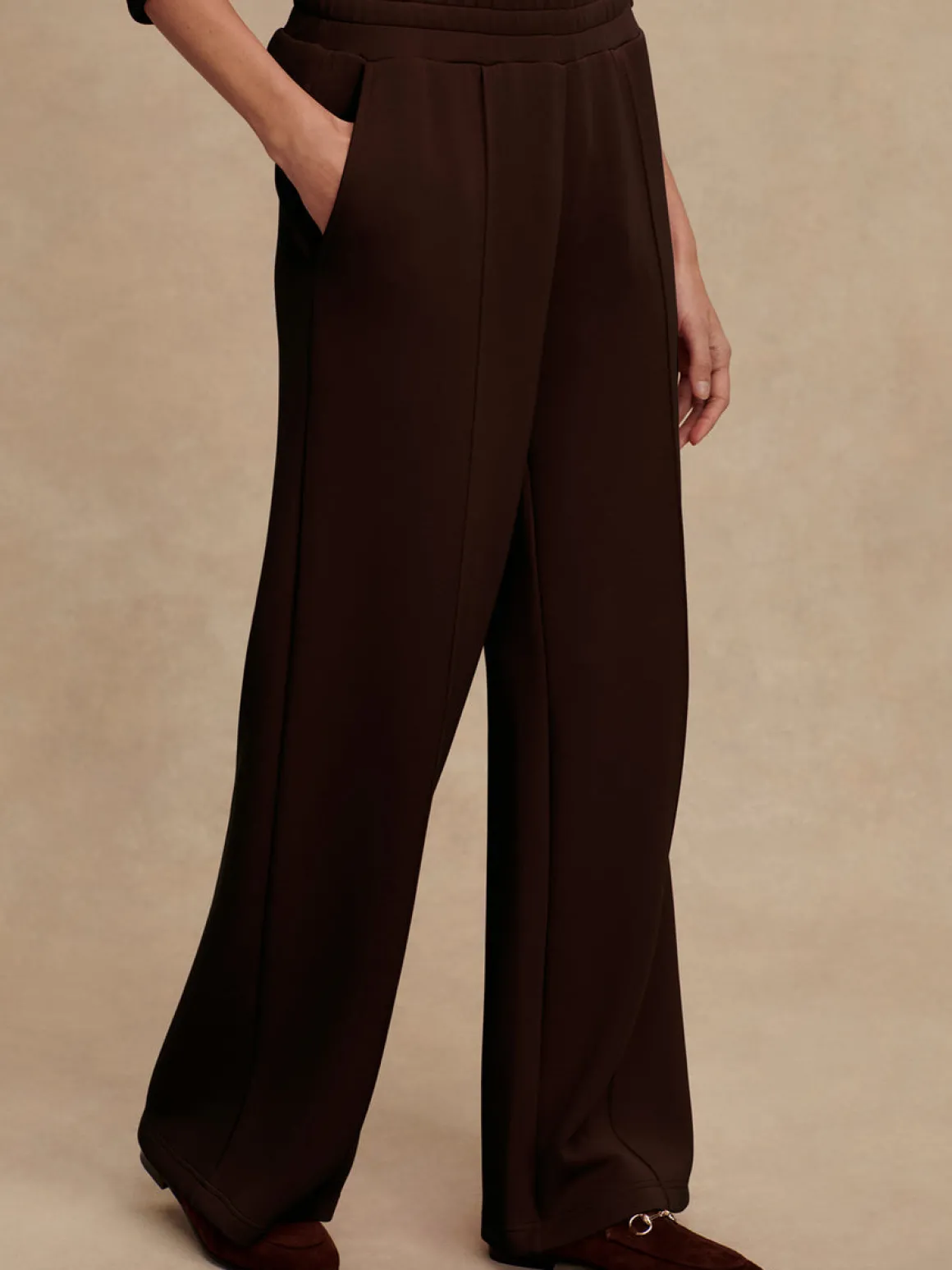 The Wide Leg Pant 30 - Coffee Bean