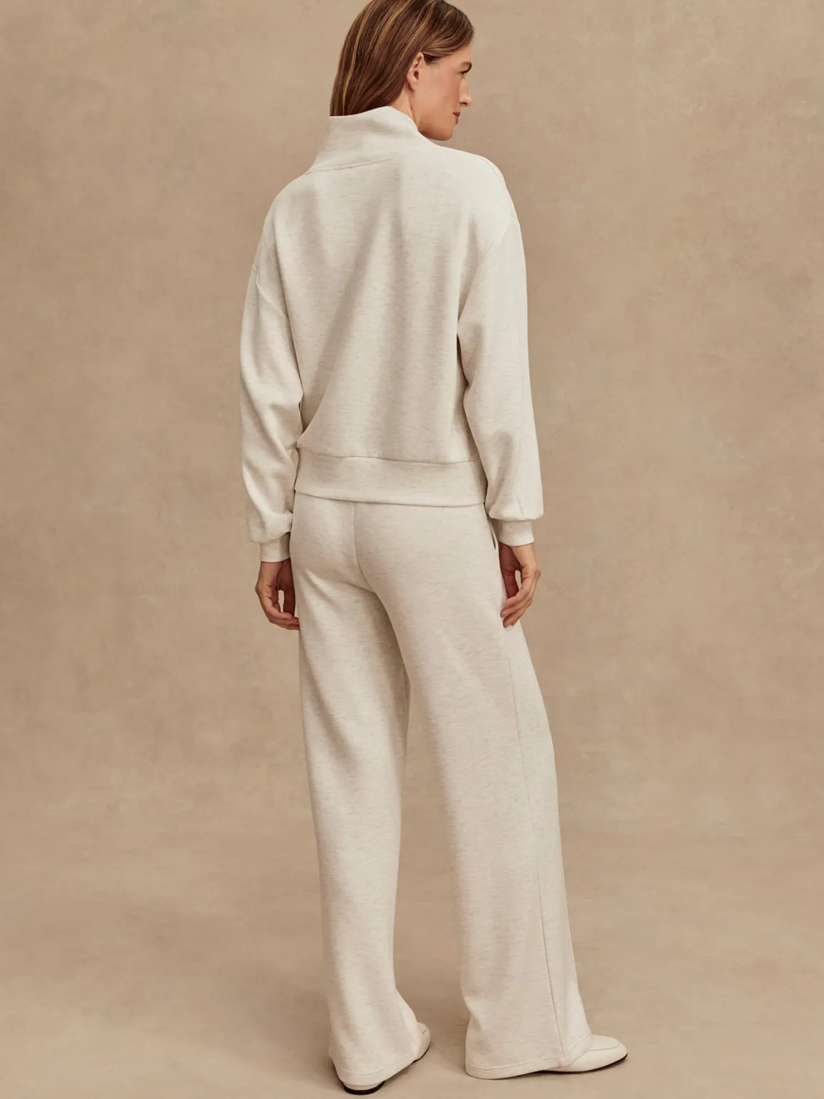 The Wide Leg Pant 30 - Ivory Marl