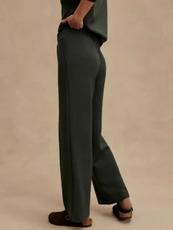The Wide Leg Pant 30 - Olive Marl