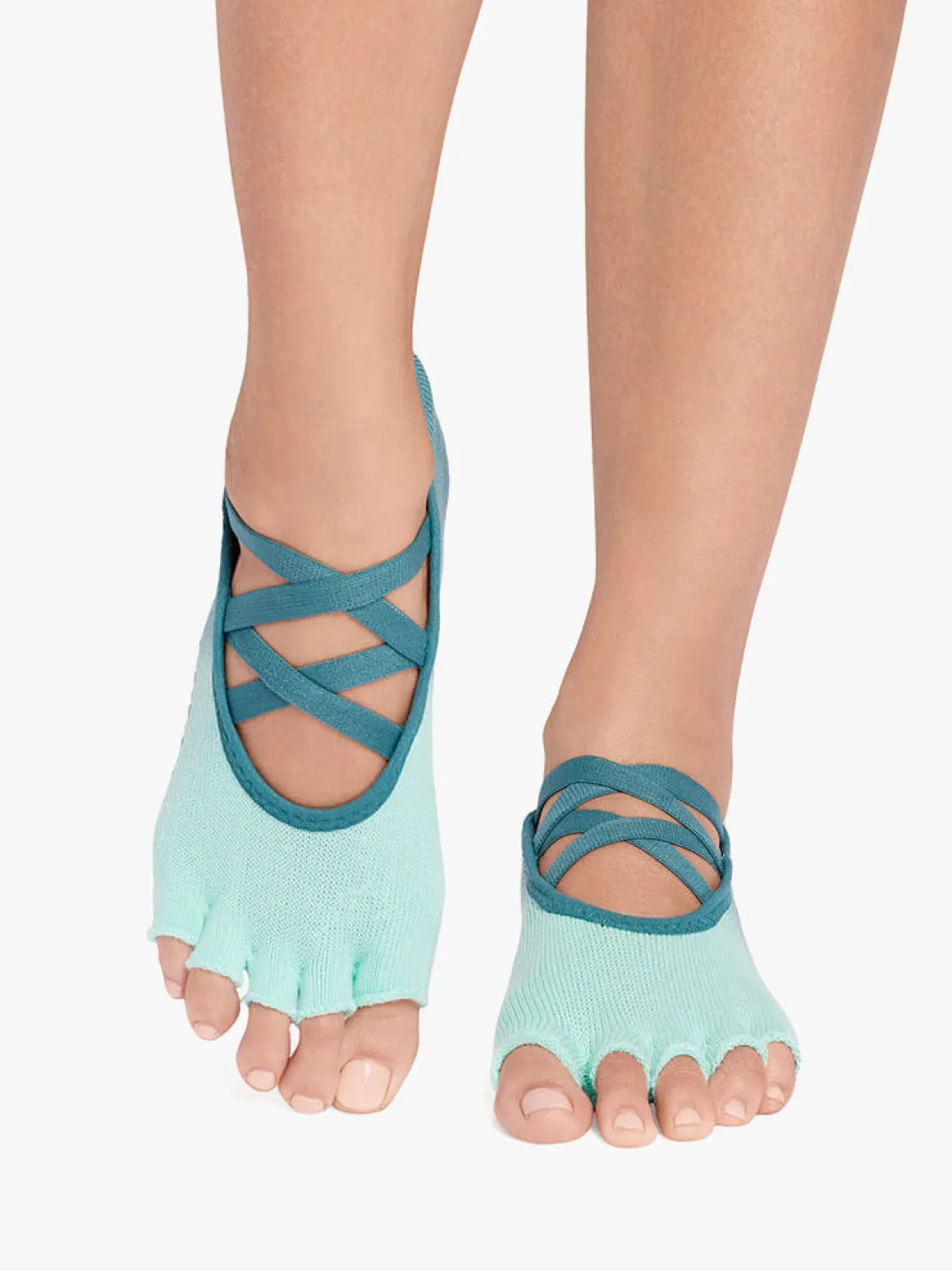 ToeSox Half Toe Elle Grip Socks - Tidal