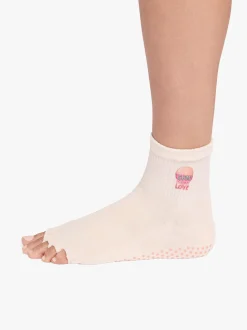 ToeSox Half Toe Melody Ultra Fine Knit Grip Socks - Summer Love