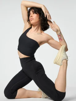 Uma One-Shoulder Bra - Black
