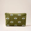 Velvet Everyday Pouch - Garden Green Mystical Eye