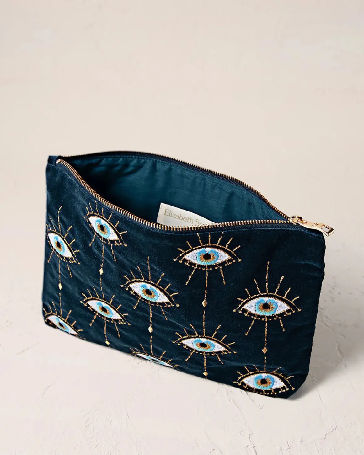 Velvet Everyday Pouch - Ink Blue Mystical Eye