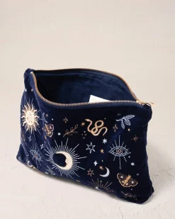 Velvet Everyday Pouch - Navy Boho Mysticism