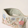Velvet Everyday Pouch - Pressed Flowers Sage