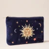 Velvet Mini Pouch - Navy Celestial