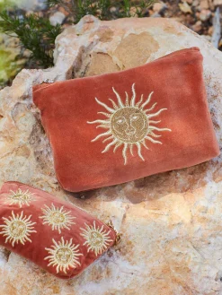 Velvet Mini Pouch - Rust Sun Goddess