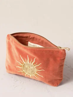 Velvet Mini Pouch - Rust Sun Goddess
