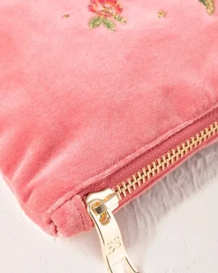 Velvet Mini Pouch - Wild Zebra Palm