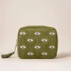 Velvet Wash Bag - Fern Green Mystical Eye