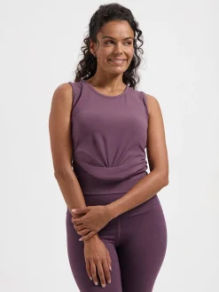 Veyra Knot Yoga Tank - Berry